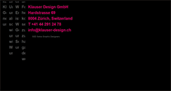 Desktop Screenshot of klauser-design.ch