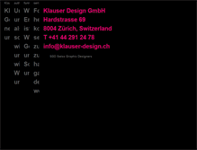 Tablet Screenshot of klauser-design.ch